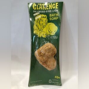 Vintage 1967 Clarence the Cross-Eyed Lion bath soap in its original packaging